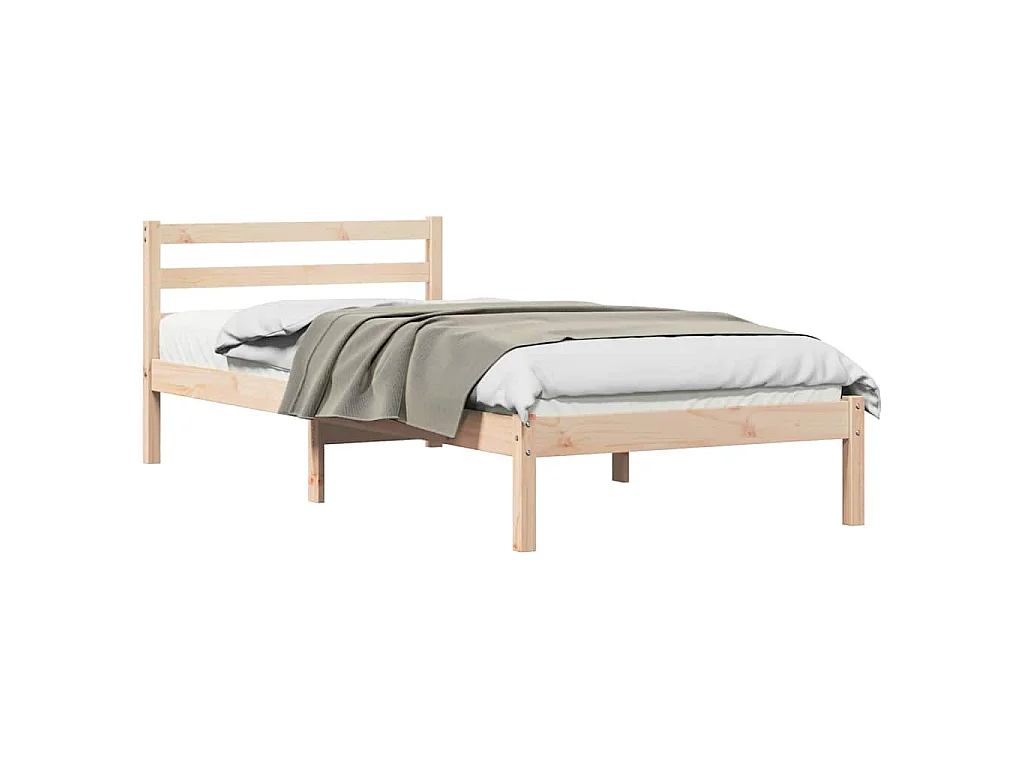 Bedframe Bruin 225,5 x 95,5 x 69,5 cm Massief Vurenhout