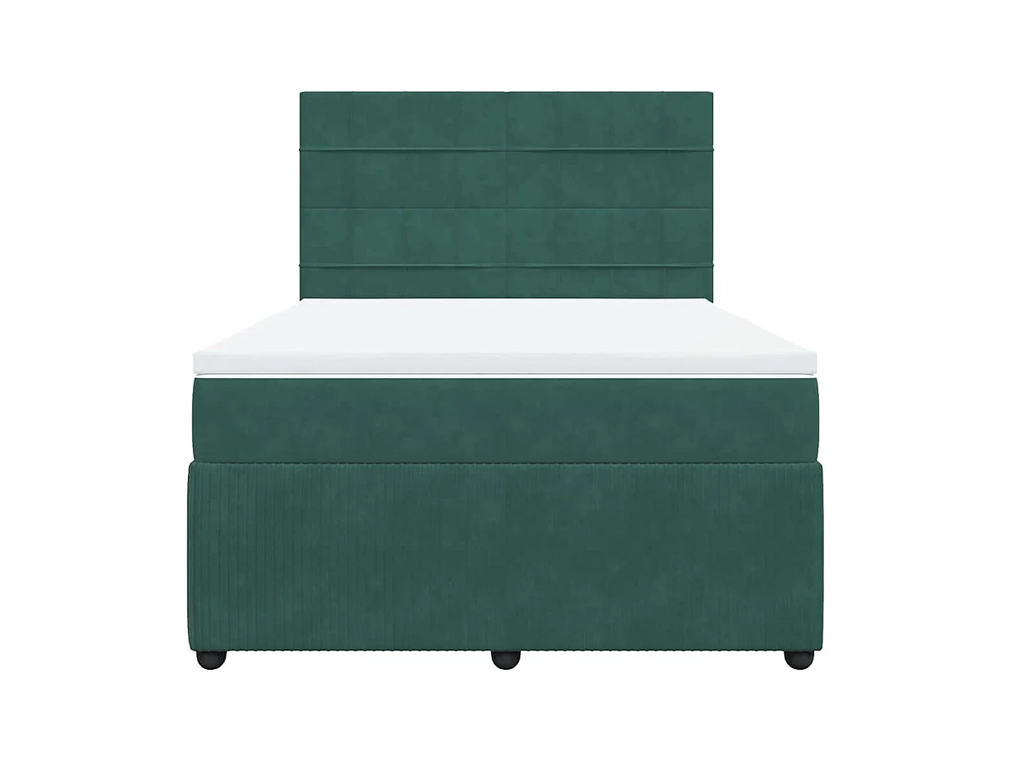 Sommier à lattes de lit et matelas Vert foncé 140x200cm Velours