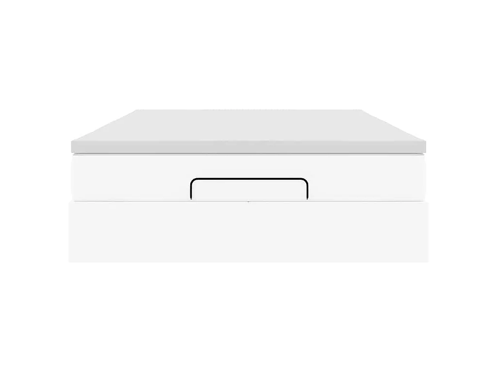 Ottoman bed met matras 140x200cm kunstleer wit