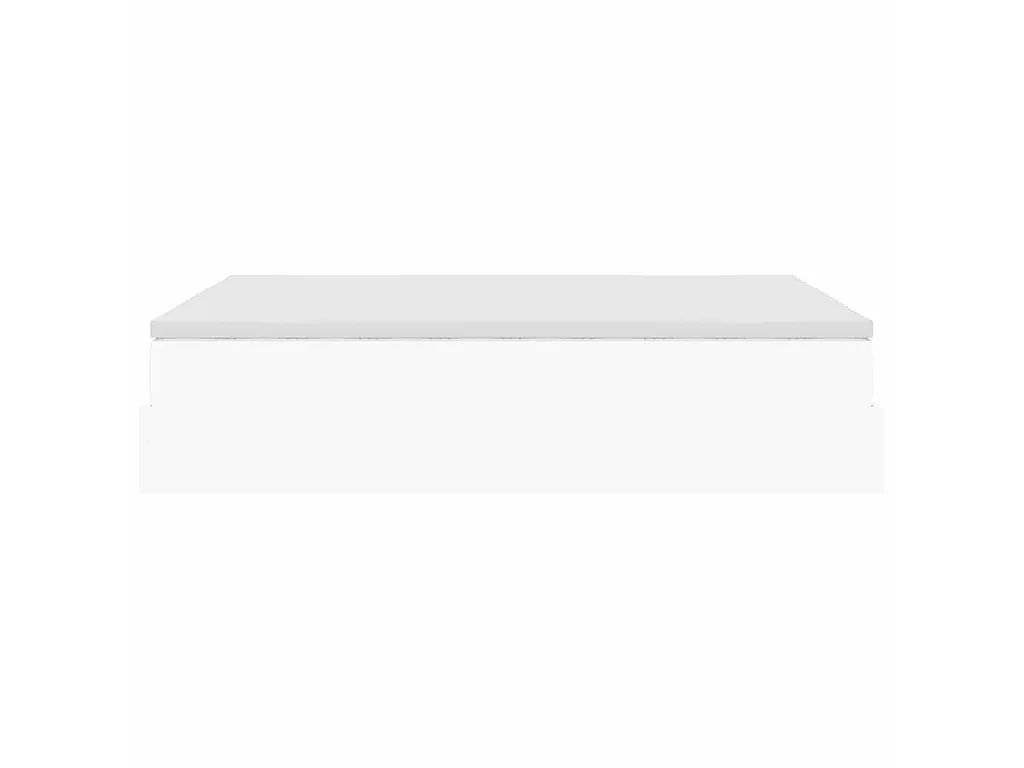 Ottoman bed met matras 140x200cm kunstleer wit