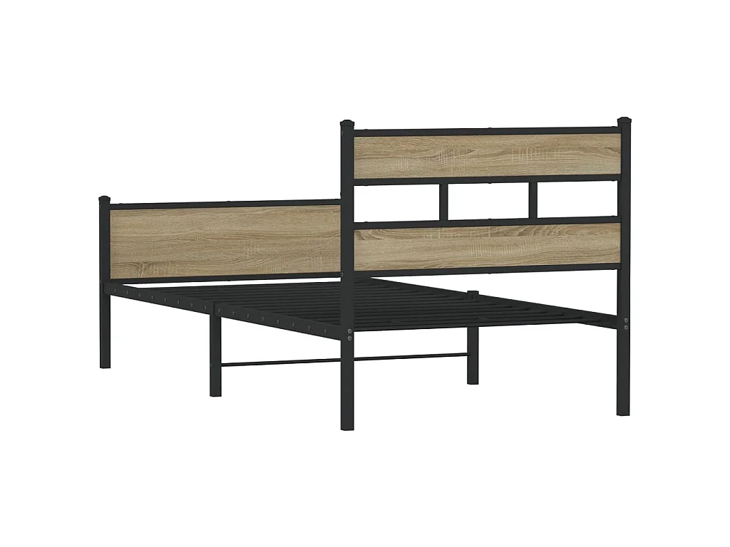 Giroletto senza Materasso Rovere Sonoma 90x200 cm in Truciolato