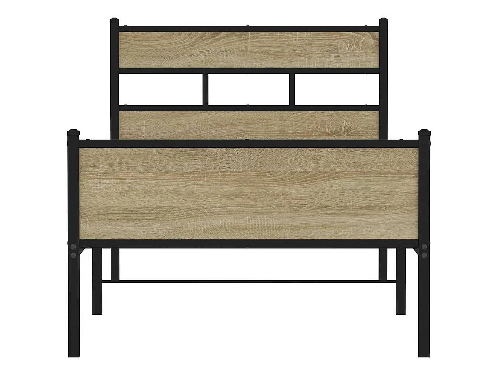 Cadre de lit sans matelas chêne sonoma 90x200 cm