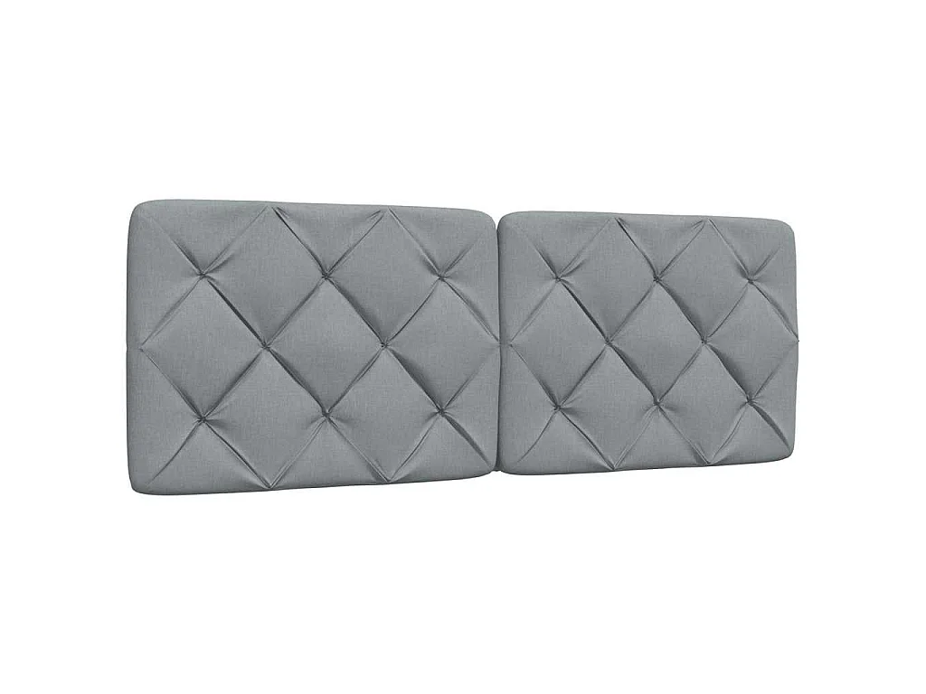 Letto con Materasso Grigio Chiaro 140x200cm Tessuto