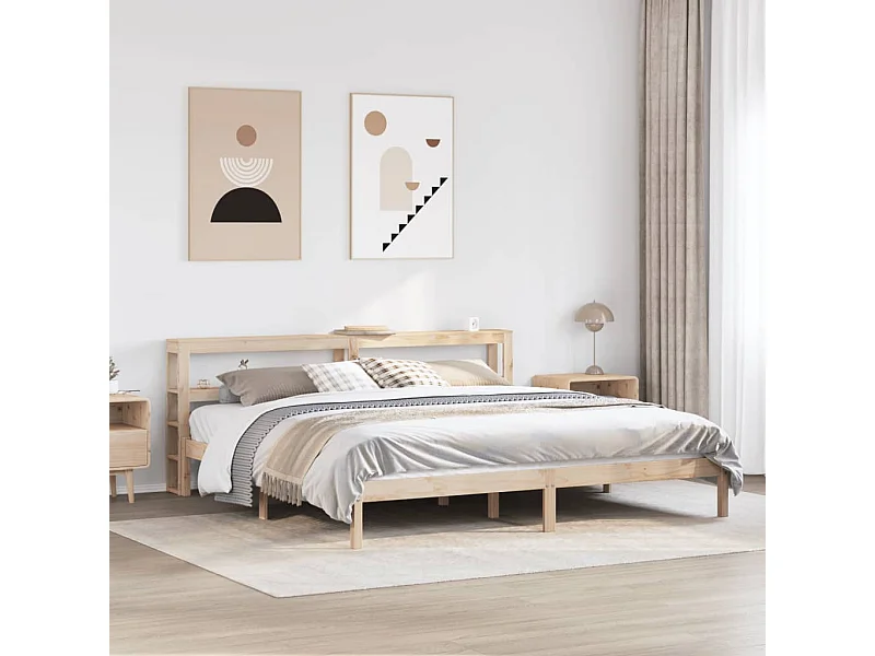 Bedframe zonder matras massief grenenhout 180x200 cm