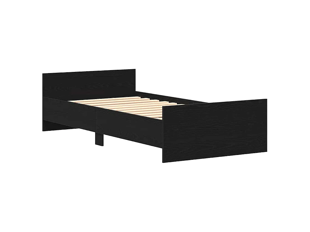 Estrutura cama s/ colchão derivados madeira carvalho preto