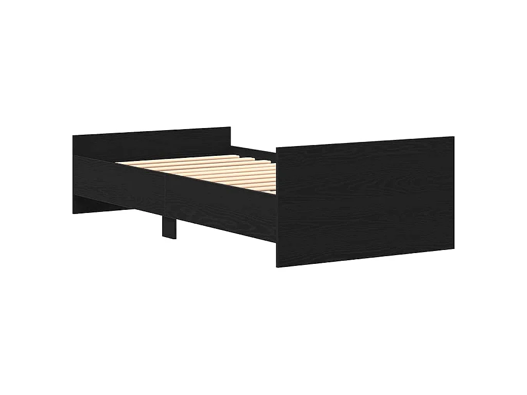 Estrutura cama s/ colchão derivados madeira carvalho preto