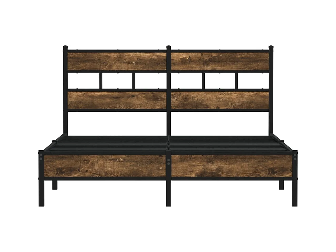 Bedframe met hoofdbord zonder matras sonoma eiken 140x200 cm