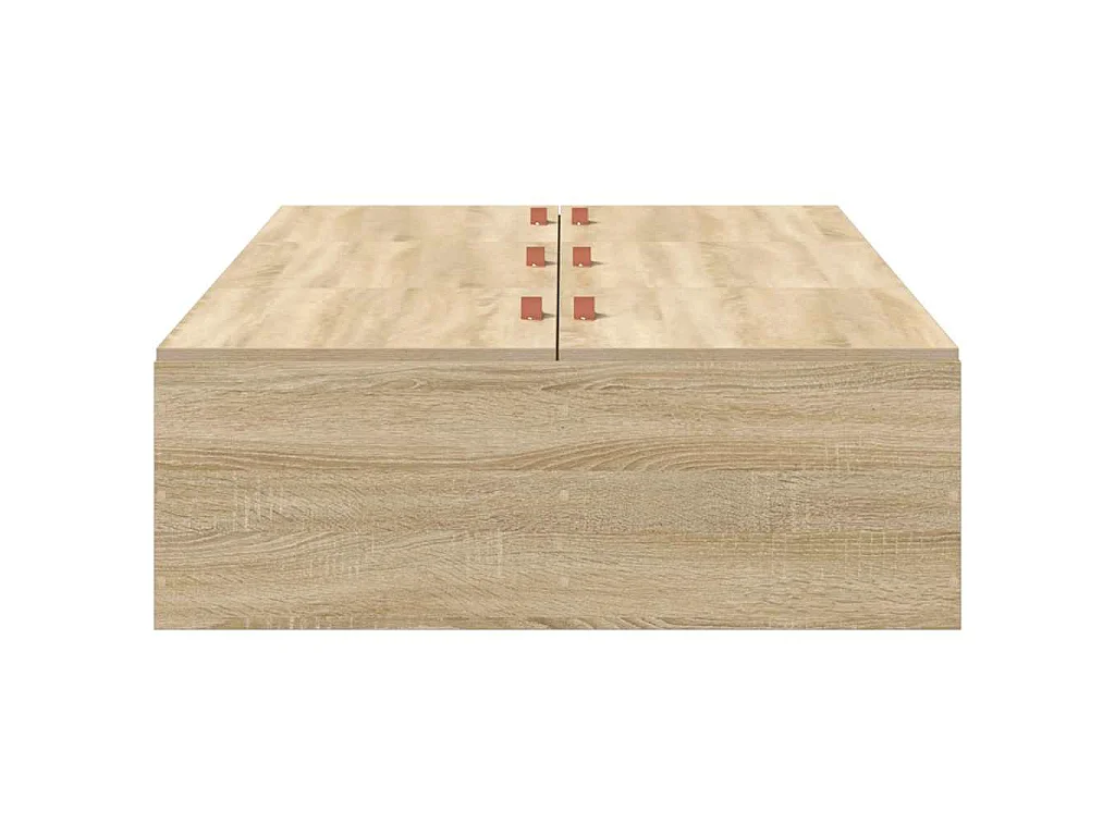 Cadre de lit avec rangement Chêne Sonoma 90 x 200 cm