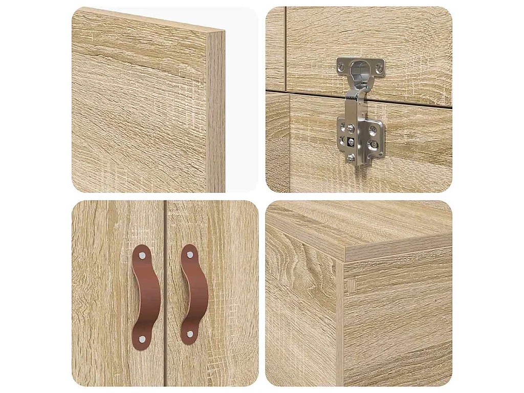 Cadre de lit avec rangement Chêne Sonoma 90 x 200 cm