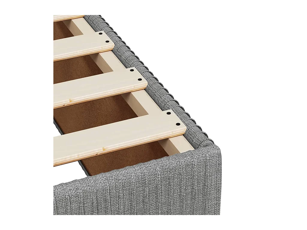 Sommier à lattes de lit avec matelas Gris clair 90x200 cm Tissu