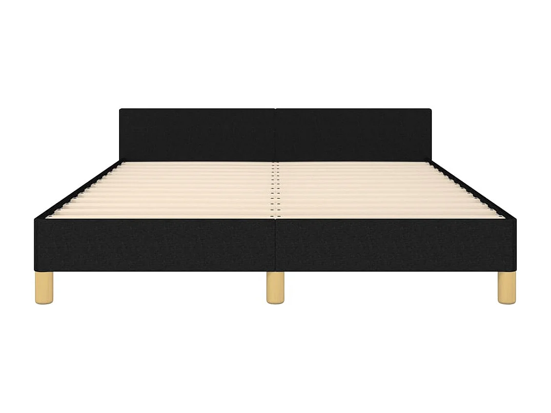 Giroletto senza Materasso Nero 140x190 cm in Tessuto