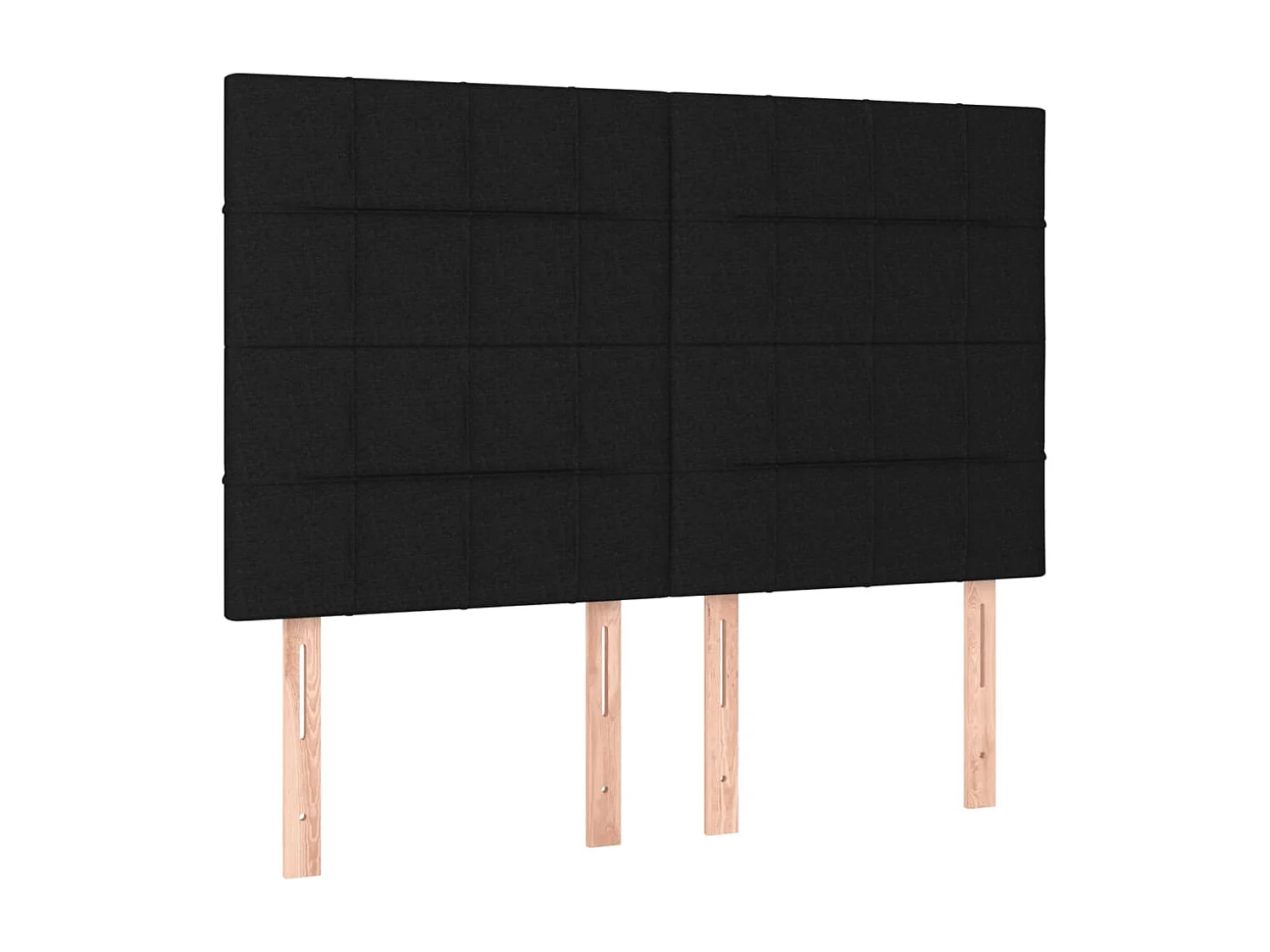 Giroletto senza Materasso Nero 140x190 cm in Tessuto