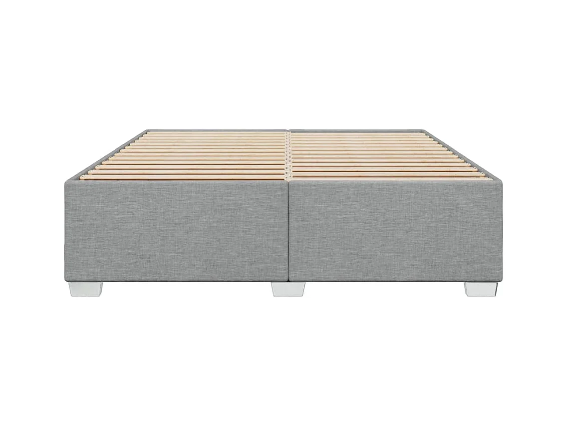 Bettgestell ohne Matratze Hellgrau 180x200 cm Stoff