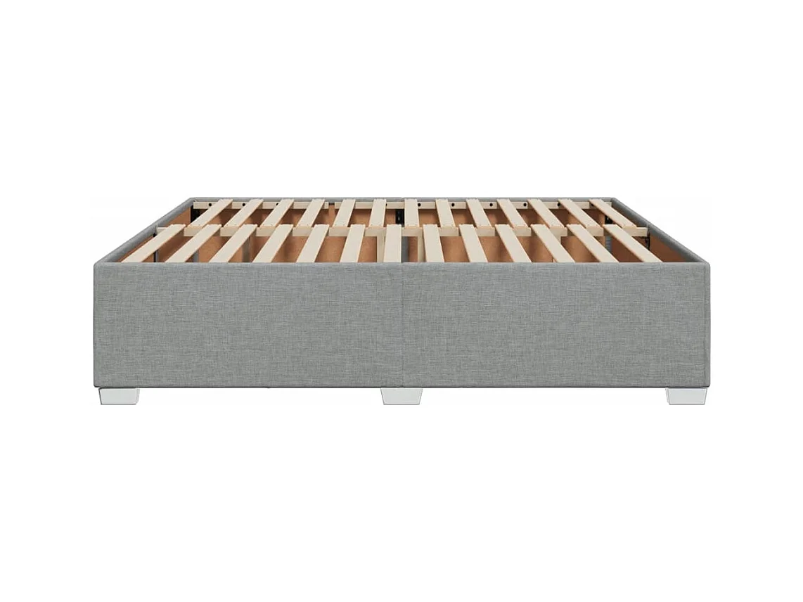 Bettgestell ohne Matratze Hellgrau 180x200 cm Stoff