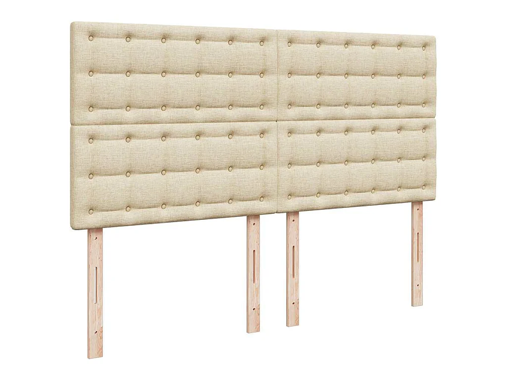 Ottoman-Bett mit Matratze Creme 160x200 cm Stoff