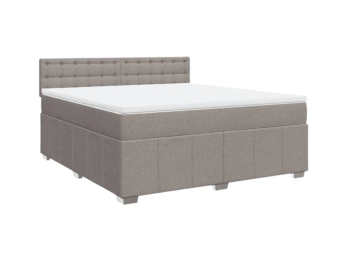 Boxspringbett mit Matratze Taupe 180x200 cm Stoff