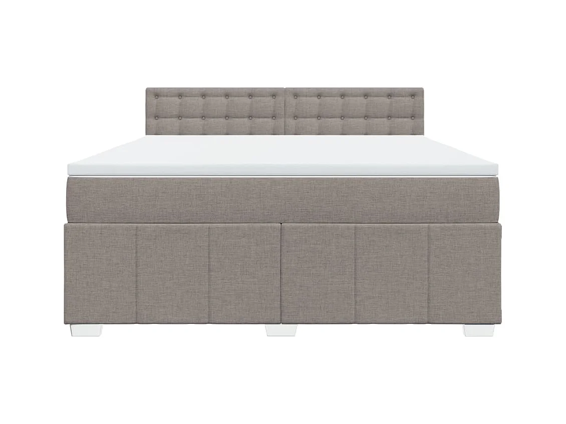 Boxspringbett mit Matratze Taupe 180x200 cm Stoff
