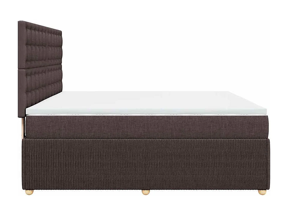 Boxspringbett mit Matratze Dunkelbraun 180x200 cm Stoff