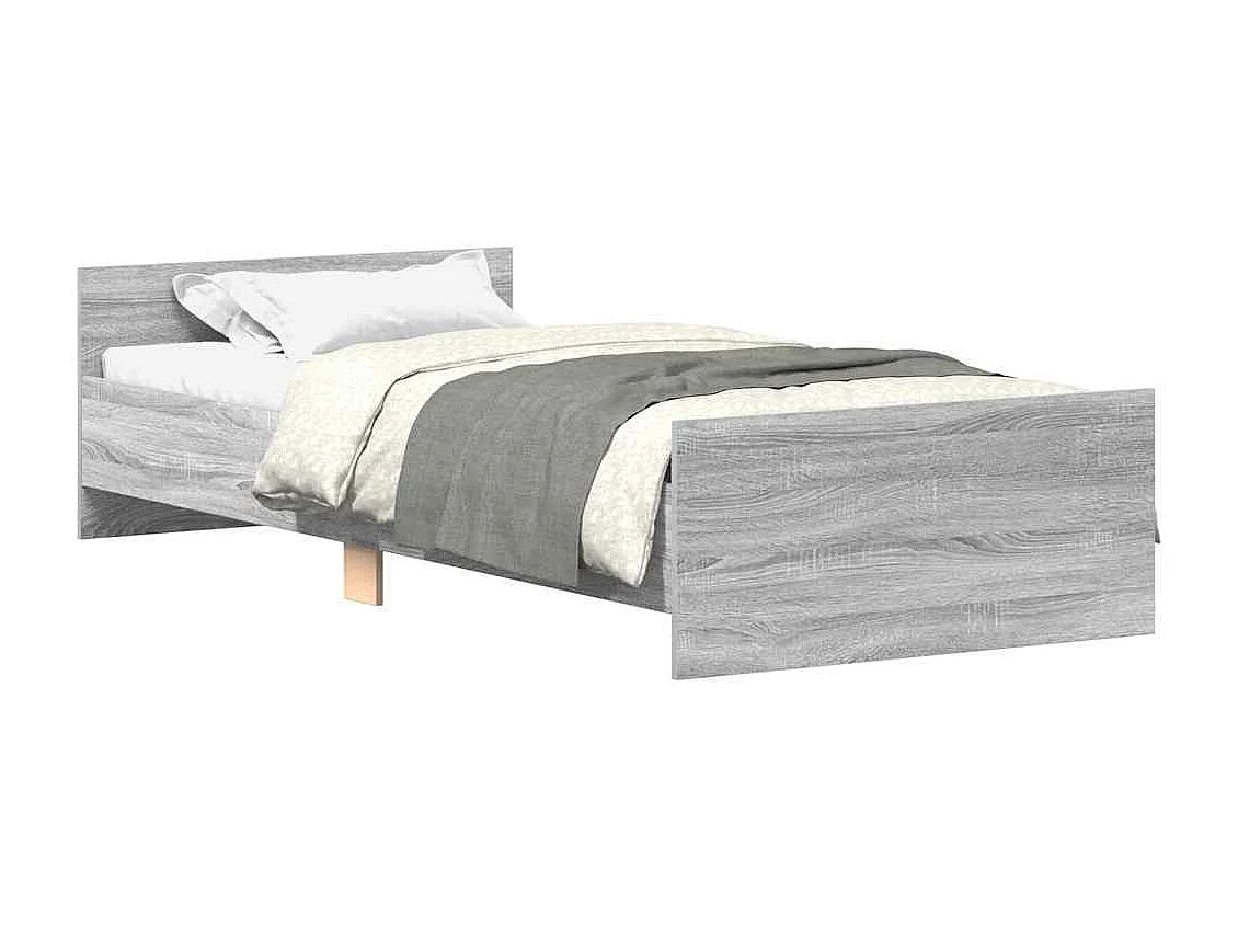 Cadre de lit sans matelas sonoma gris 90x200 cm
