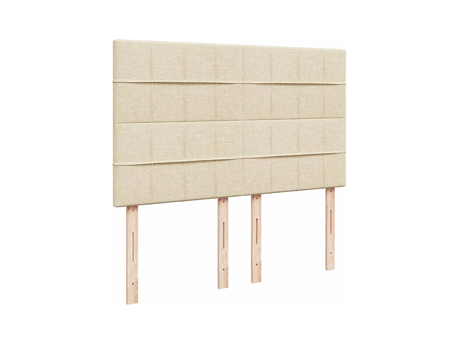 Boxspring met matras stof crèmekleurig 140x200 cm