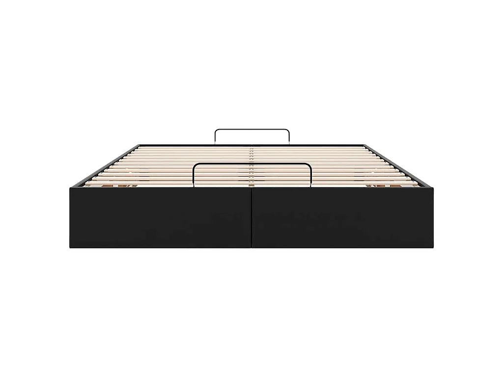 Ottoman-Bett ohne Matratze Schwarz 140x200 cm Kunstleder