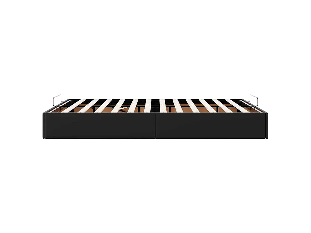 Ottoman-Bett ohne Matratze Schwarz 140x200 cm Kunstleder