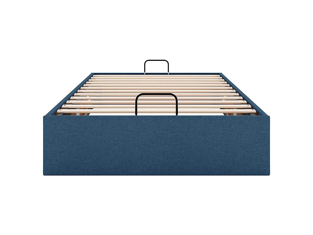 Bedframe zonder matras 90x200 cm stof blauw