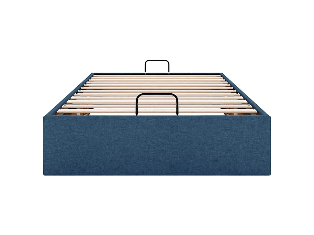 Bedframe zonder matras 90x200 cm stof blauw