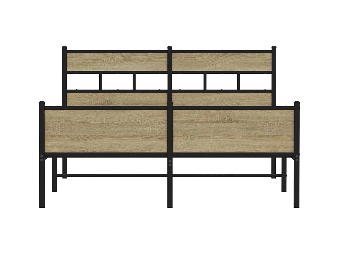 Bettgestell ohne Matratze Sonoma-Eiche 140x200 cm Holzwerkstoff