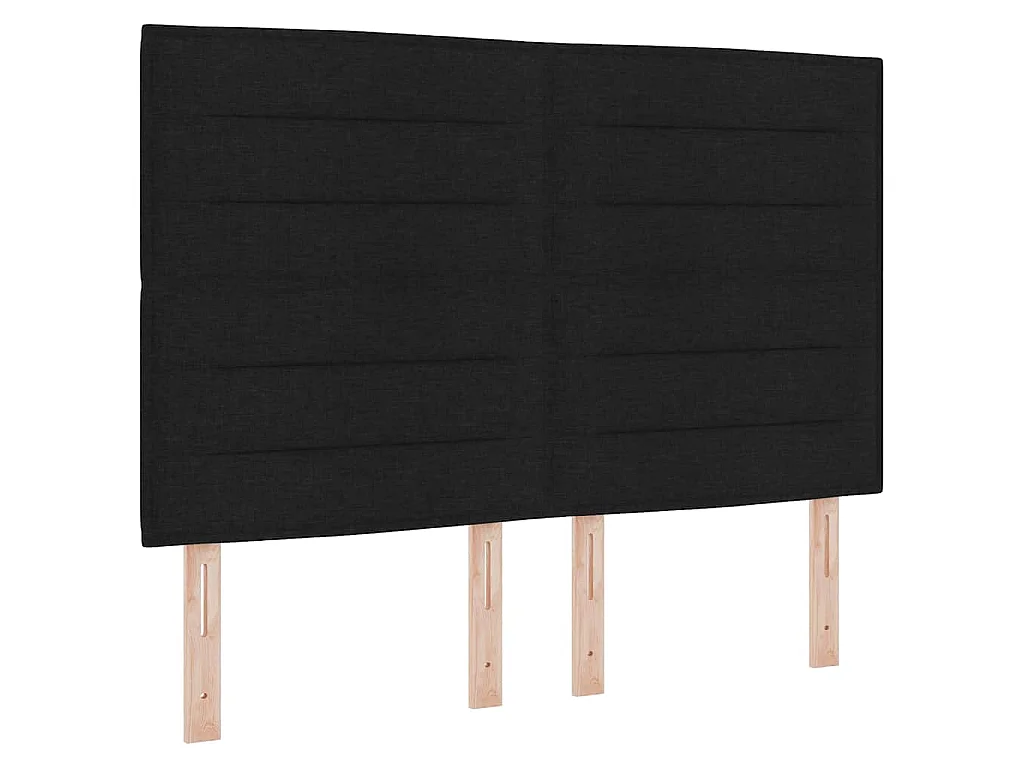 Boxspring bed met hoofdeinde Zwart 200 x 140 cm Stof