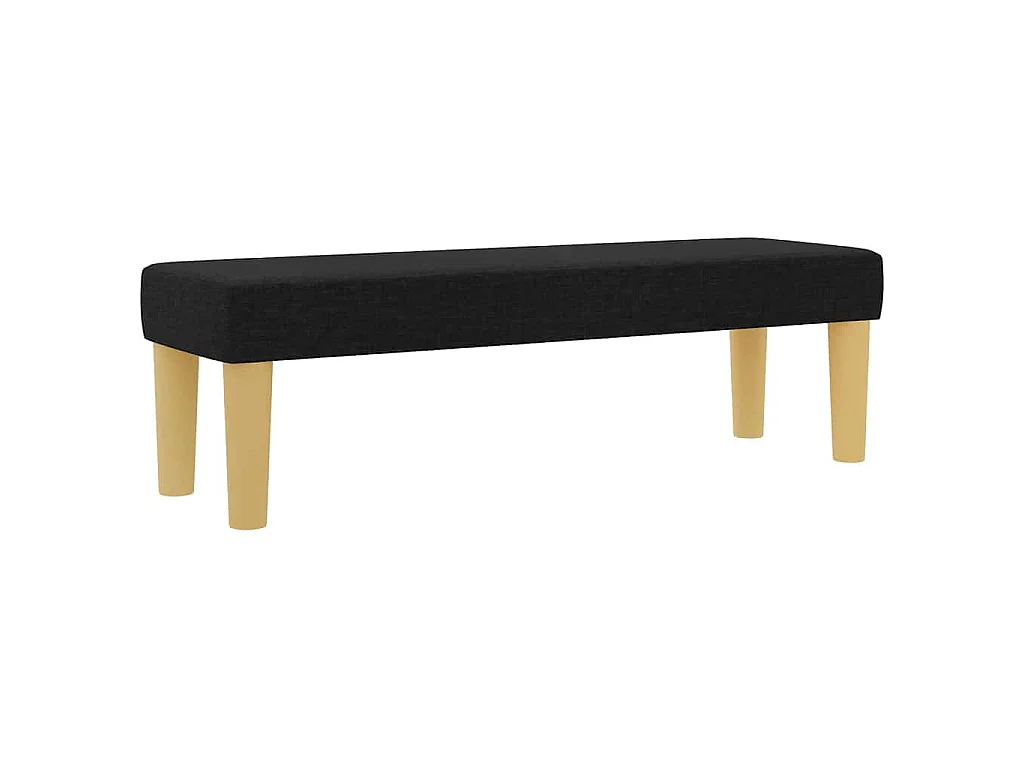 Boxspring bed met hoofdeinde Zwart 200 x 140 cm Stof