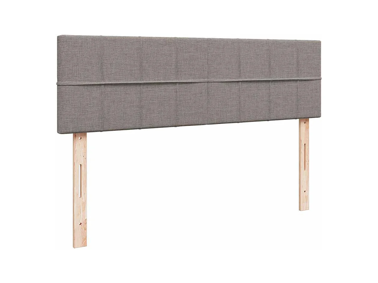 Cadre de lit ottoman avec matelas taupe 160x200 cm tissu