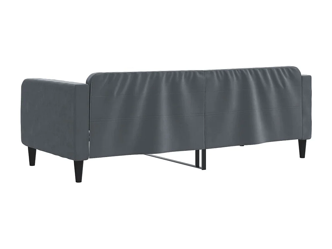 Slaapbank 90x200 cm fluweel donkergrijs