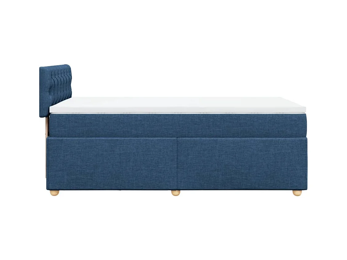 Boxspringbett mit Matratze Blau 100x200 cm Stoff