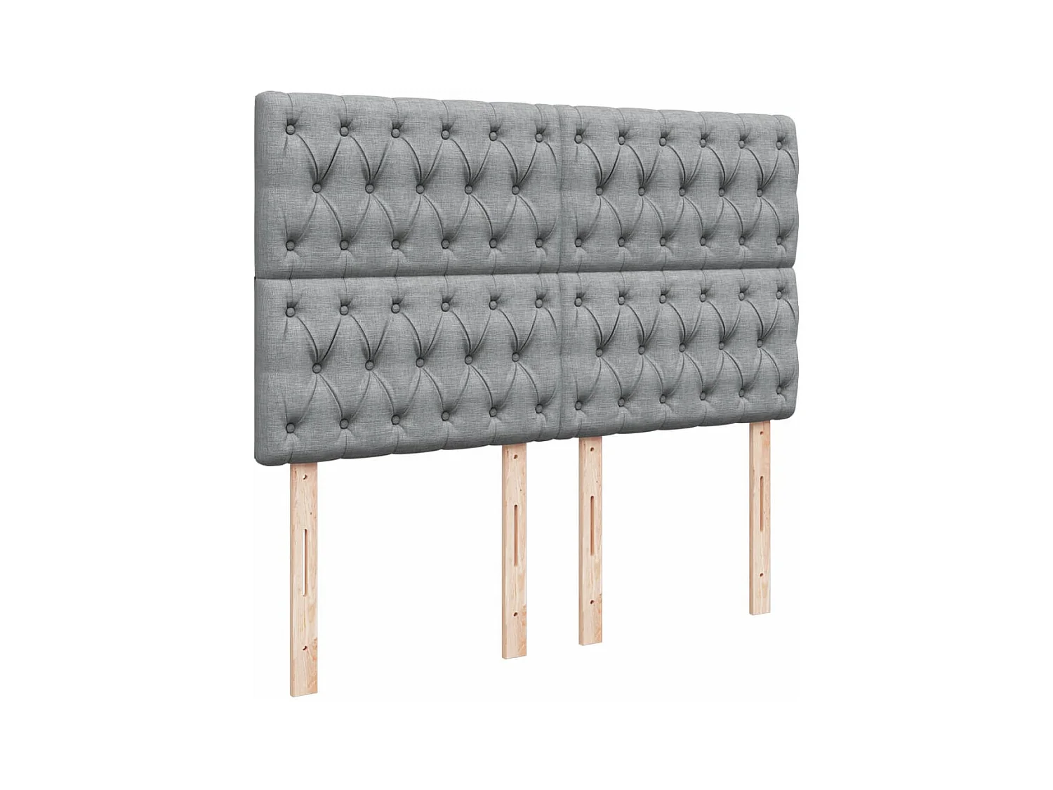 Sommier à lattes de lit avec matelas Gris clair 140x200cm Tissu