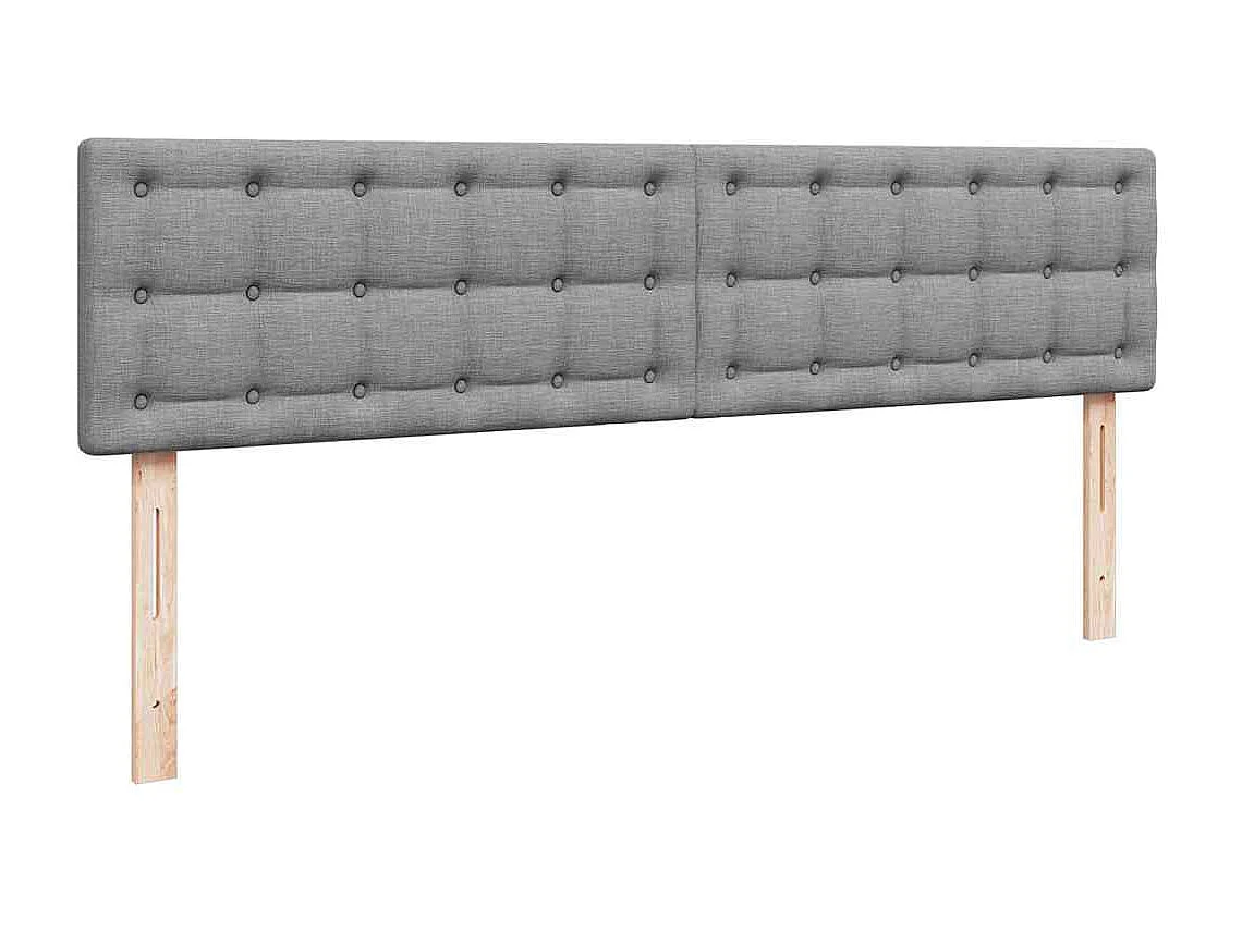 Pouf Letto con Materasso e LED Grigio Chiaro 180x200cm Tessuto