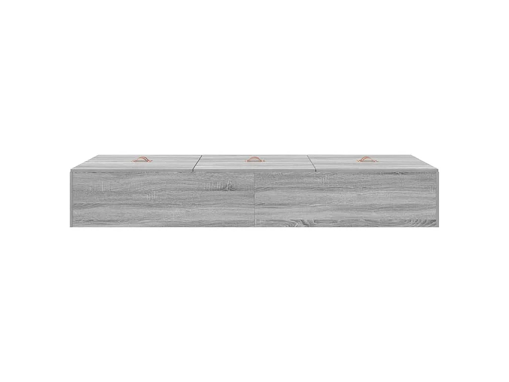Cadre de lit avec rangement Gris Sonoma 90 x 190 cm