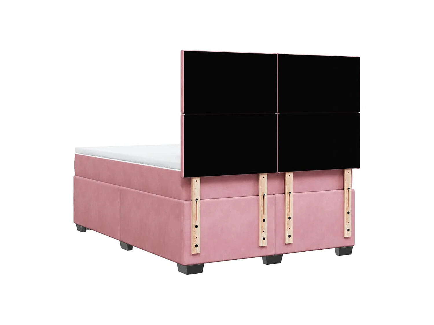 Boxspringbett mit Matratze Rosa 160x200 cm Samt