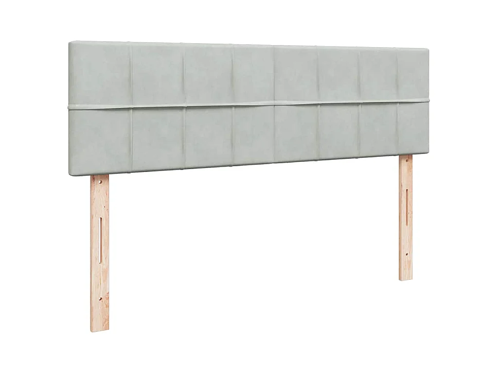 Ottoman-Bett mit Matratze & LEDs Hellgrau 140x200 cm Samt