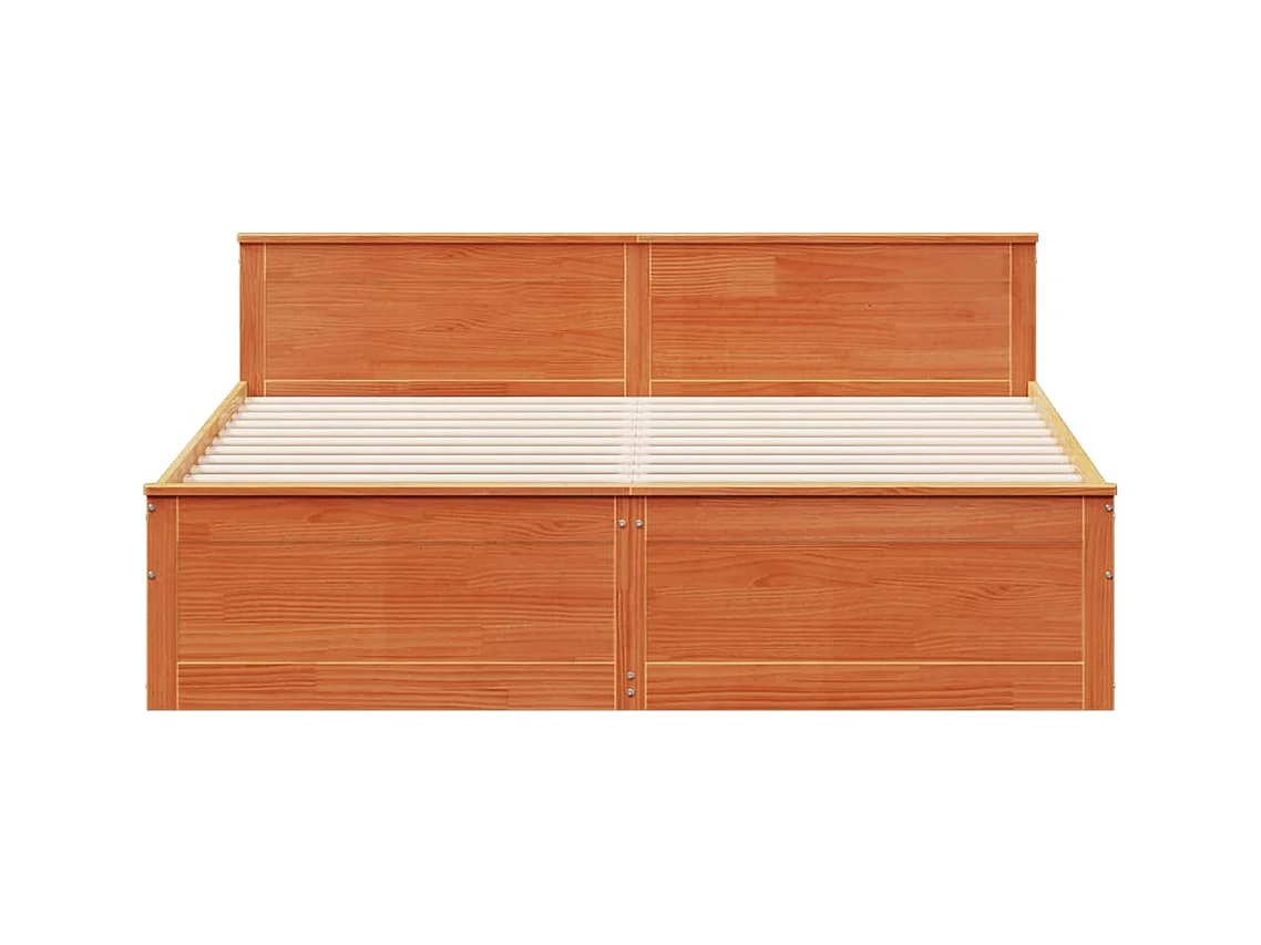 Cadre de lit sans matelas avec tête de lit 180x200 cm bois pin