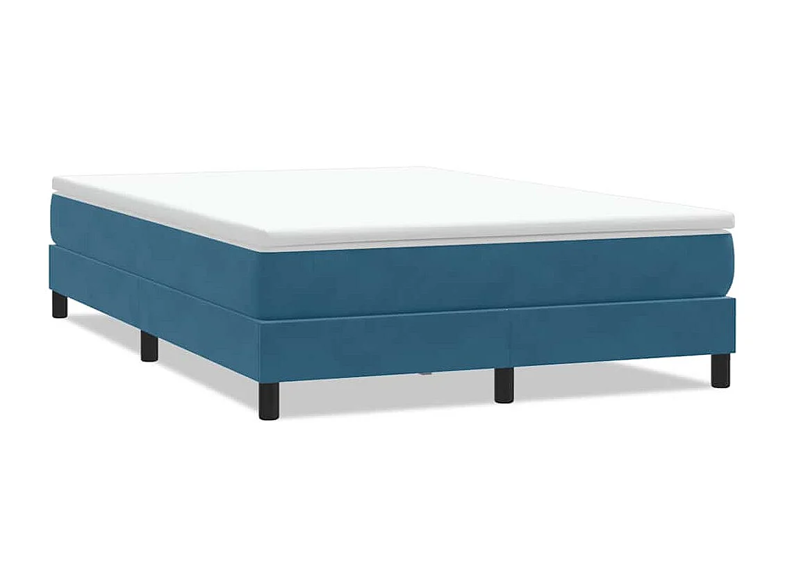 Boxspringbett ohne Matratze Dunkelblau 140x220 cm Samt