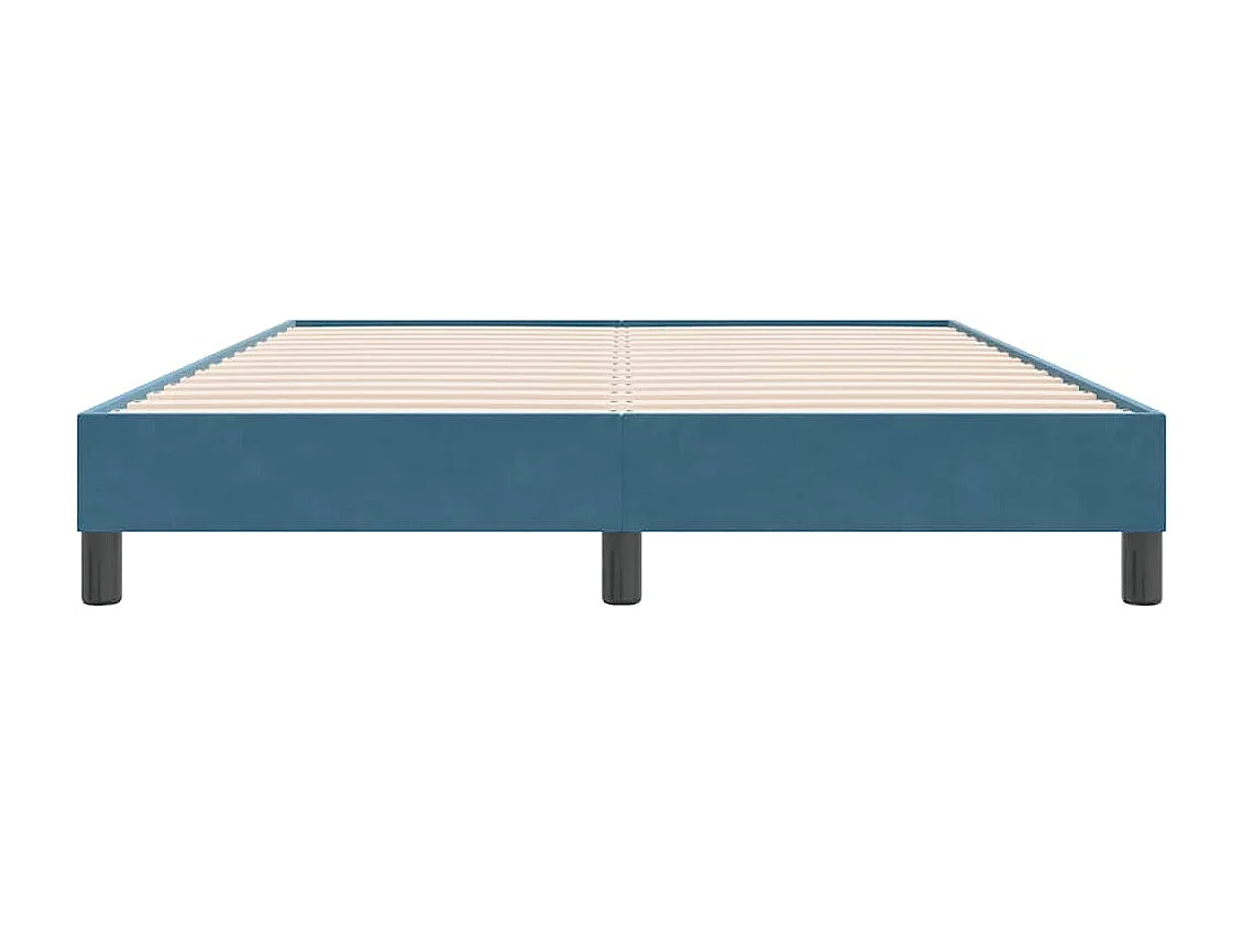 Boxspringbett ohne Matratze Dunkelblau 140x220 cm Samt