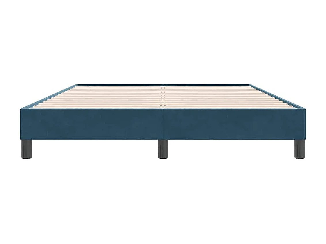 Sommier à lattes de lit sans matelas bleu foncé 140x220cm