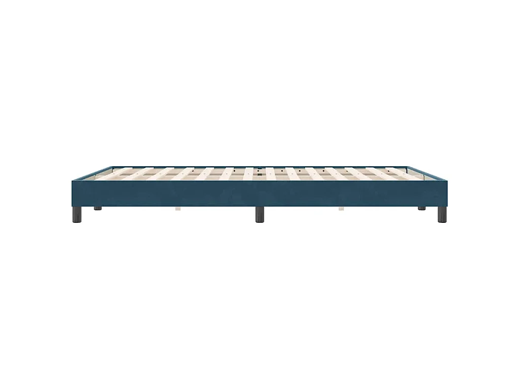 Letto a Molle senza Materasso Blu Scuro 140x220 cm Velluto