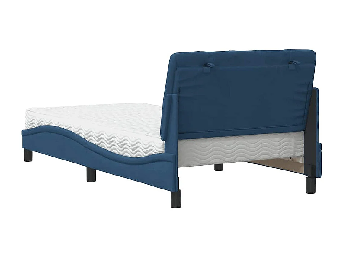 Bed met matras stof blauw 100x200 cm