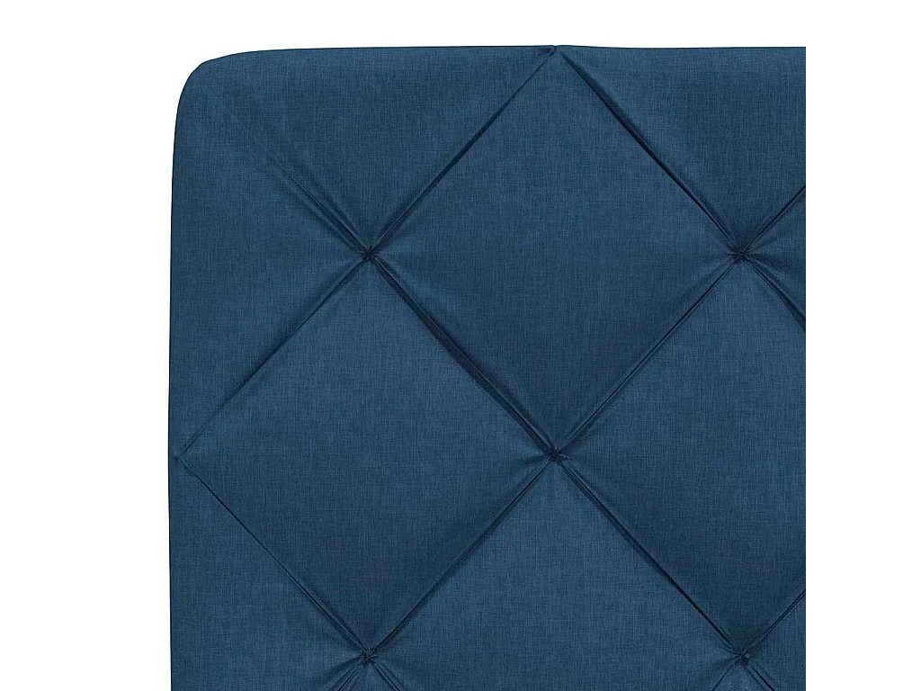Bett mit Matratze Blau 100x200 cm Stoff