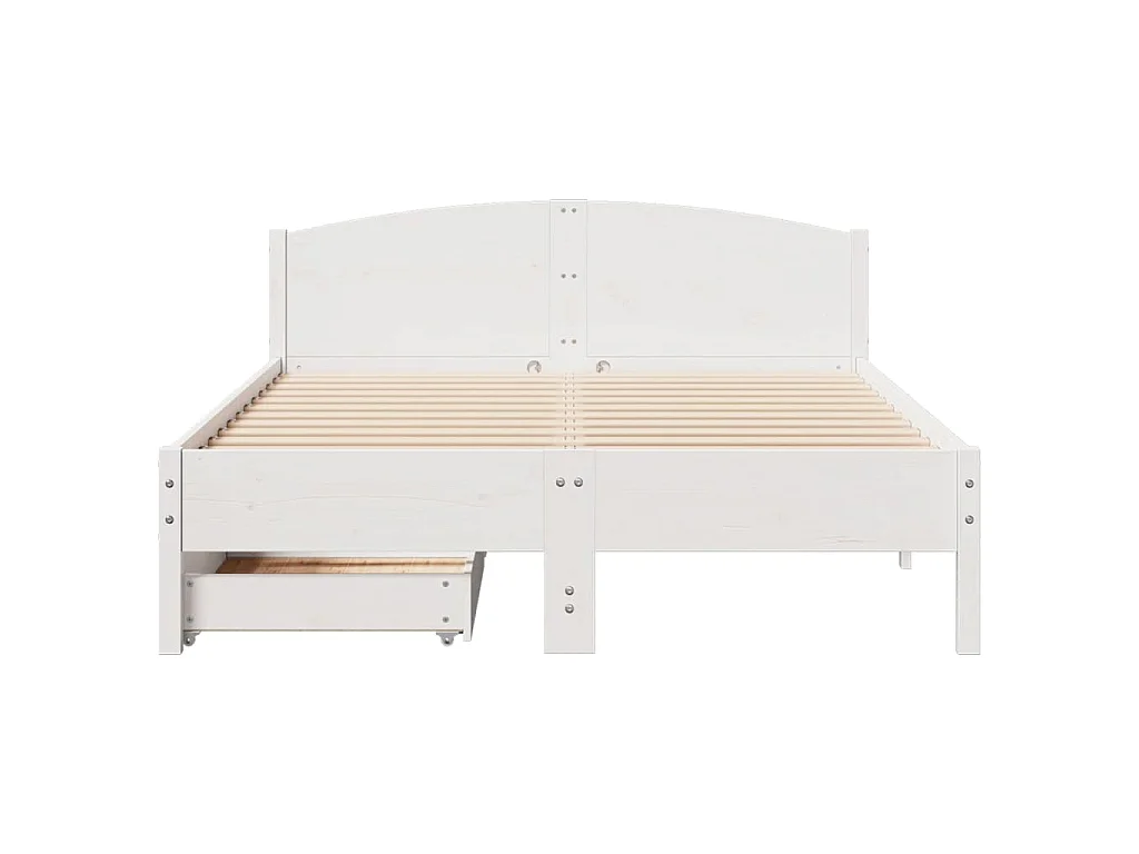 Estructura de cama sin colchón madera maciza de pino 160x200 cm