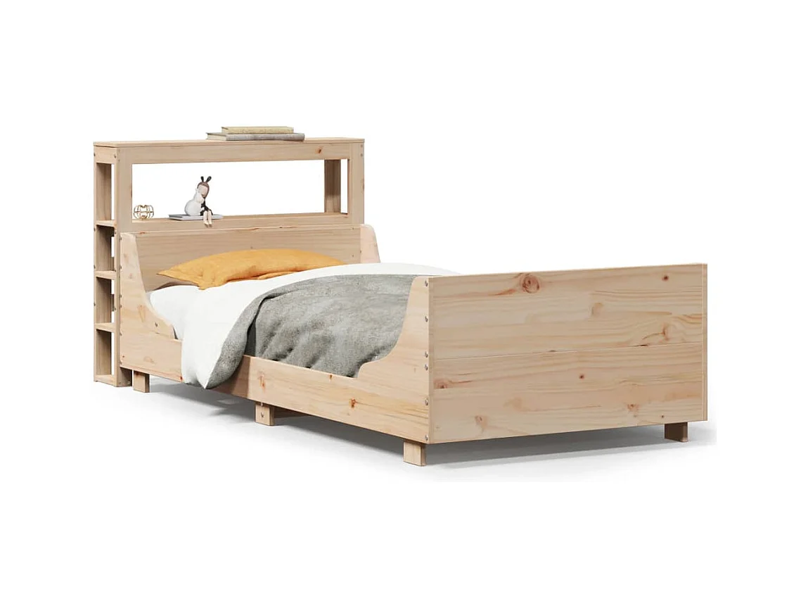 Cadre de lit sans matelas 100x200 cm bois massif de pin