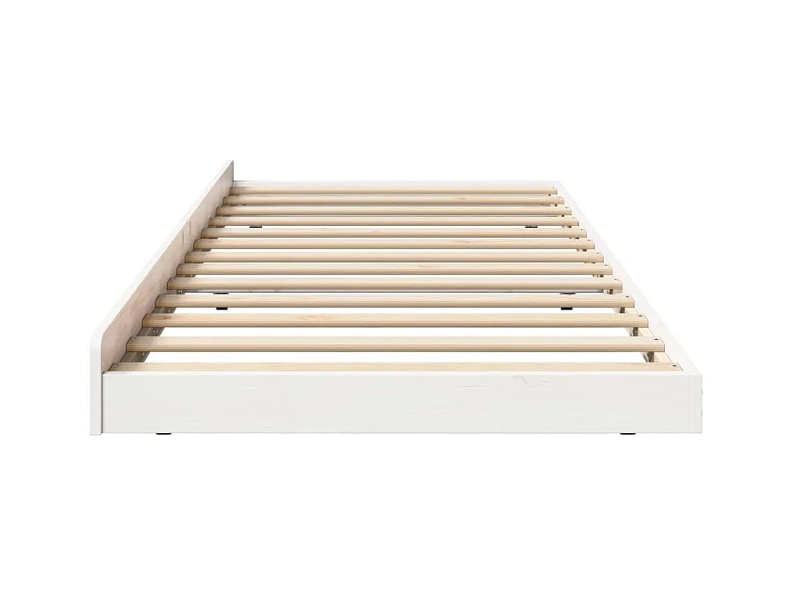 Cadre de lit Blanc 90 x 200 cm Bois de pin massif