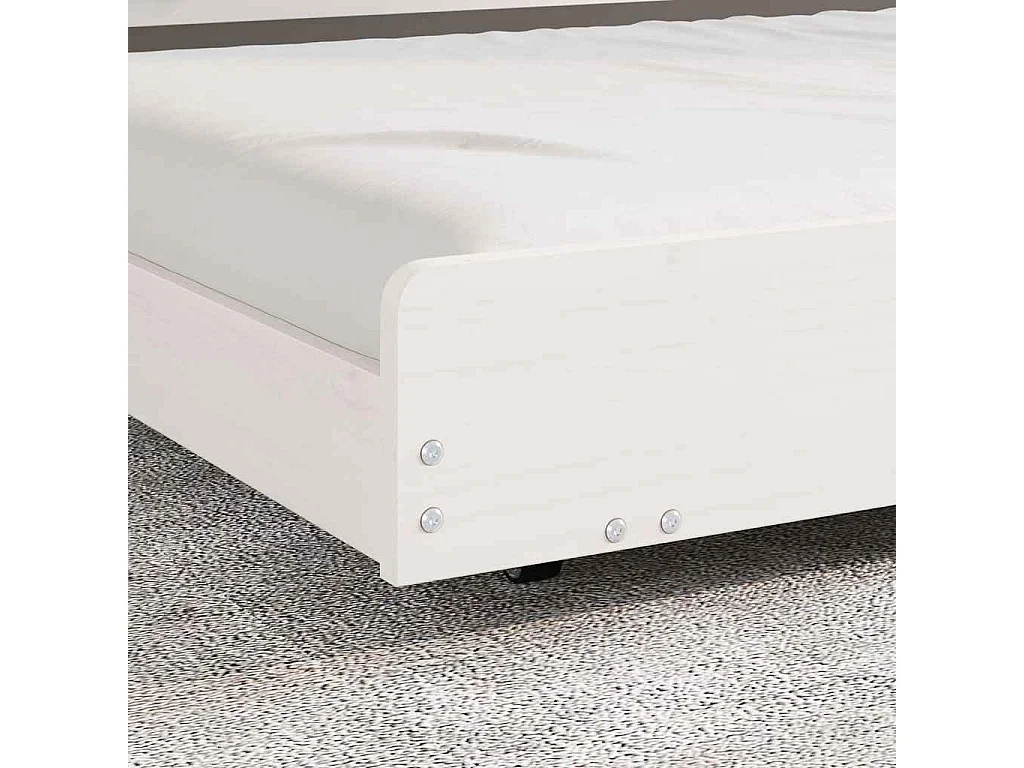 Estrutura da Cama Branco 90 x 200 cm Madeira de pinho maciça